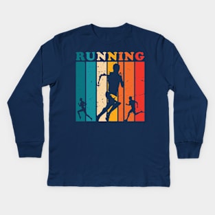 Running Is In My DNA Vintage Cross Country Running Kids Long Sleeve T-Shirt